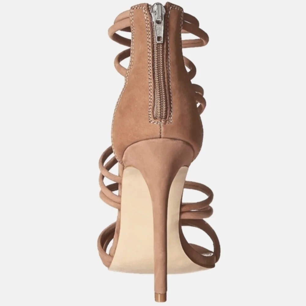 Steve Madden Santi Strappy Dress Sandals, Camel Leather LNC
